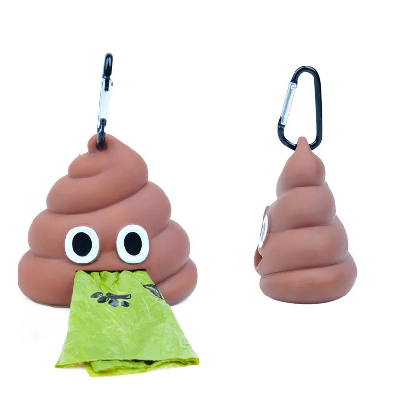 

Amazon Funny Shape Pet Poop Waste Bags Dispenser Silica Gel Dog Cleaning Bags Holder Accessories Supplies