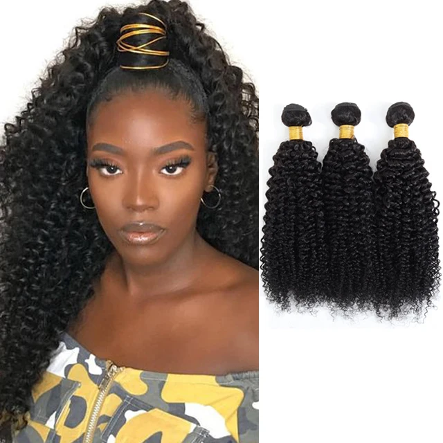 

wholesale raw virgin brazilian cuticle aligned hair kinky curly human hair weave bundles non remy hair extension apple girl