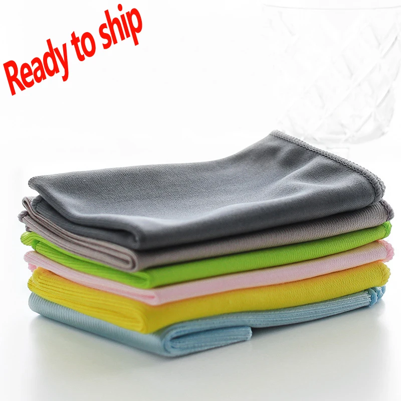 

No Trace Absorbable 3 Size Soft Microfiber No Lint Window Car Rag Cleaning Towel Kitchen Cleaning Cloth Glass Cloth