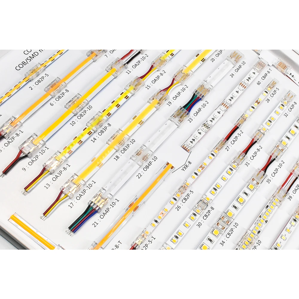 

5/8/10mm PCB strip to strip fast connected 2/3/4/5/6 pin rgb/CCT/Single led strip connector for led strip to strip connection