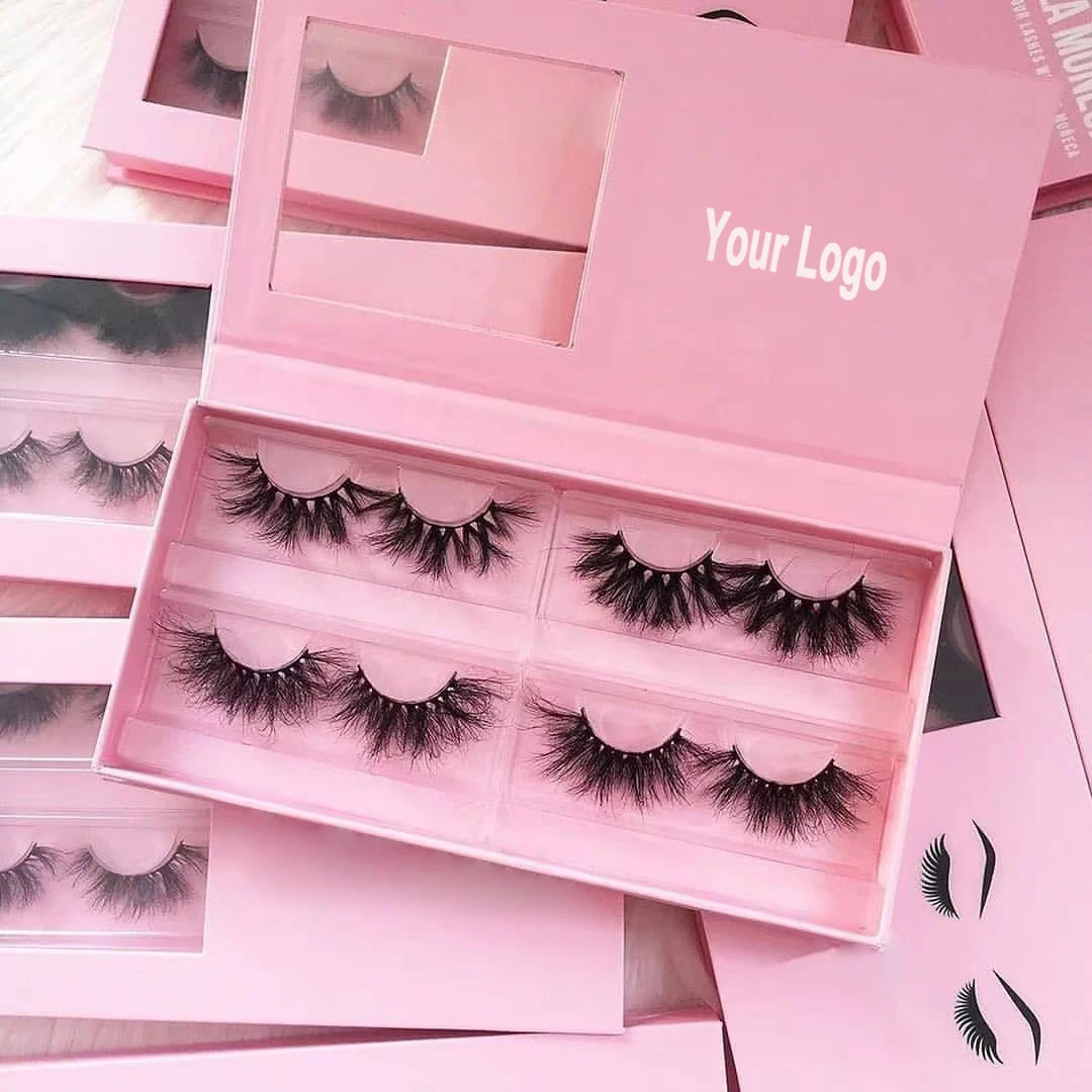 

long lasting handmade 25 mm 3d 5d real mink eyelashes vendor, Black color