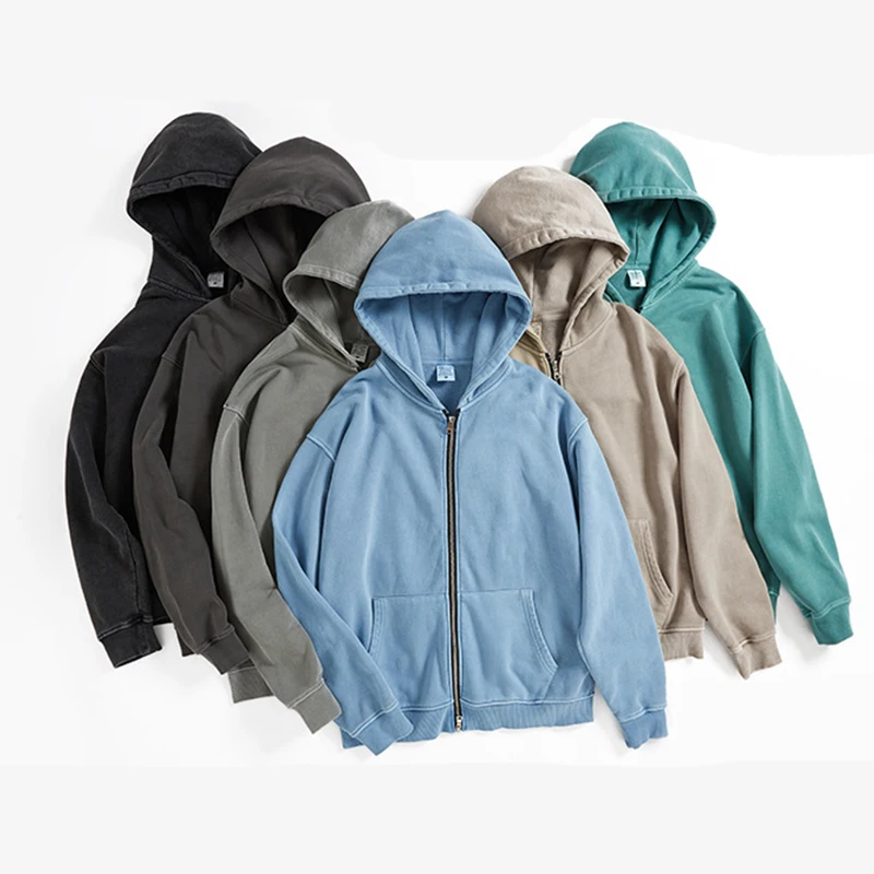 

Wholesale Custom Logo Full Zipper Up Men's Hoodie Blank Big Tall Tracksuits Hoody Plus Size Zipper Hoodies & Sweatshirts, Custom colors