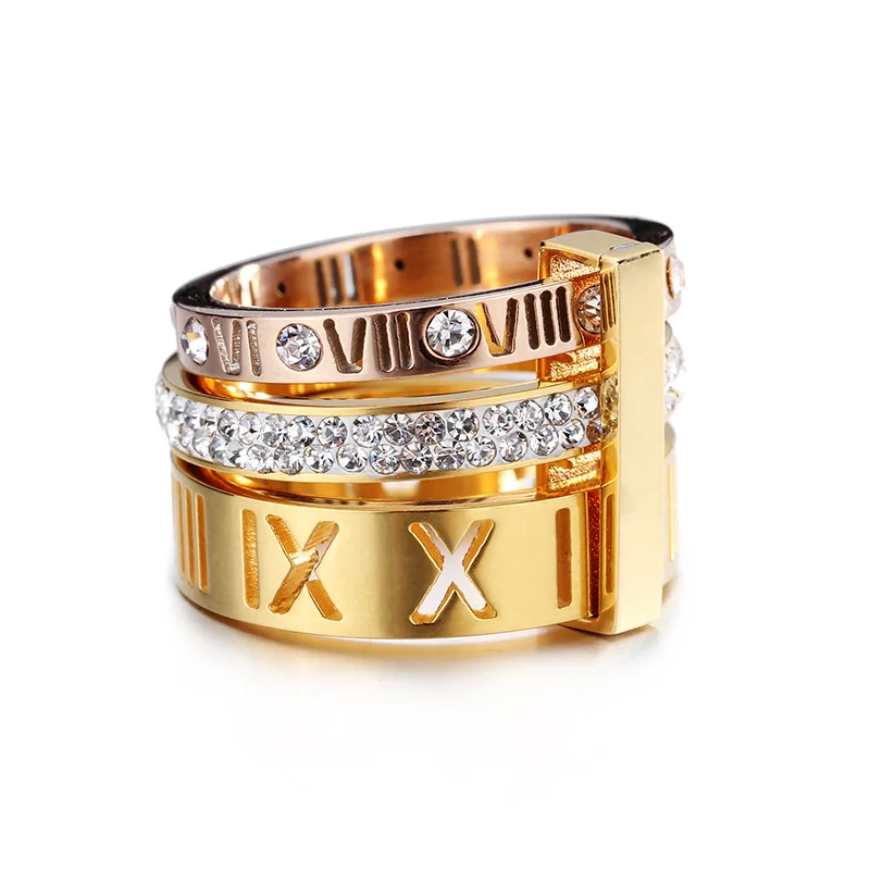 

2021 Hig quality fashion Ring Jewelry Gold plated male ring stainless steel men