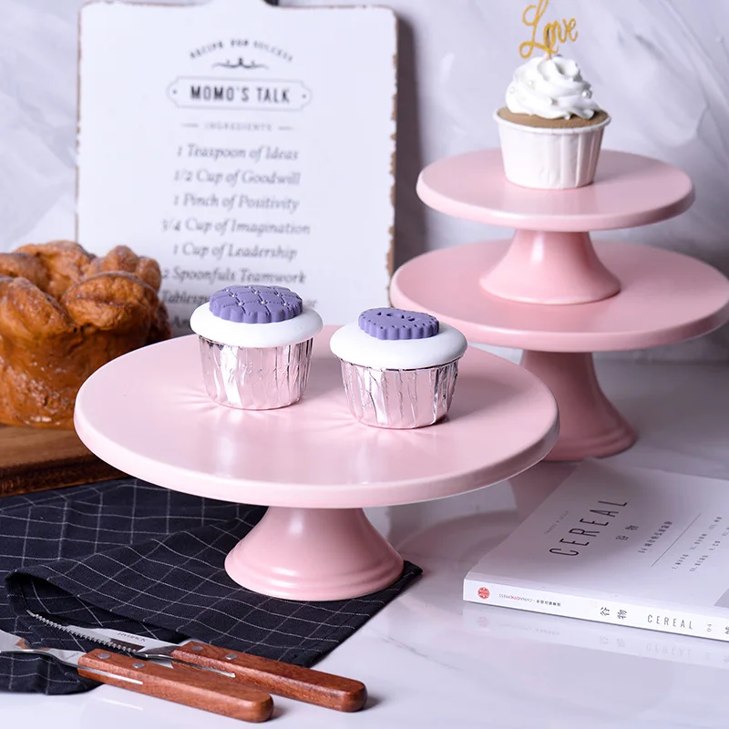 

Large 30cm/12 Inch Iron Round Cake Stand Pedestal pink Dessert Holder Wedding Party Birthday Tea Cake Stand, Customized color