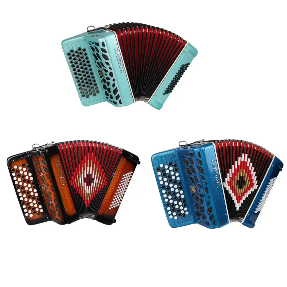 

YW672-B 62 keys, 60BS parrot button accordion, accordions, Black, red,blue, others as requested