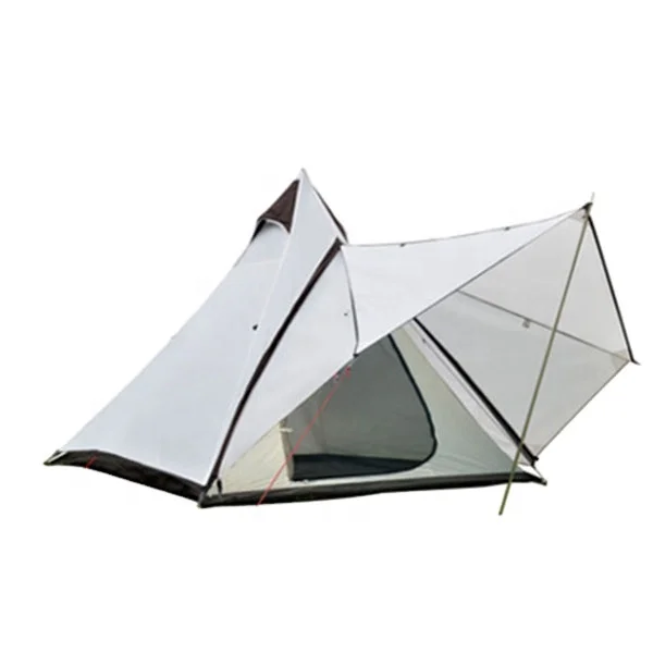 

Opening Camp Camping Indian pyramid tent outdoor camping sun protection double rain belt antechamber open-top tent