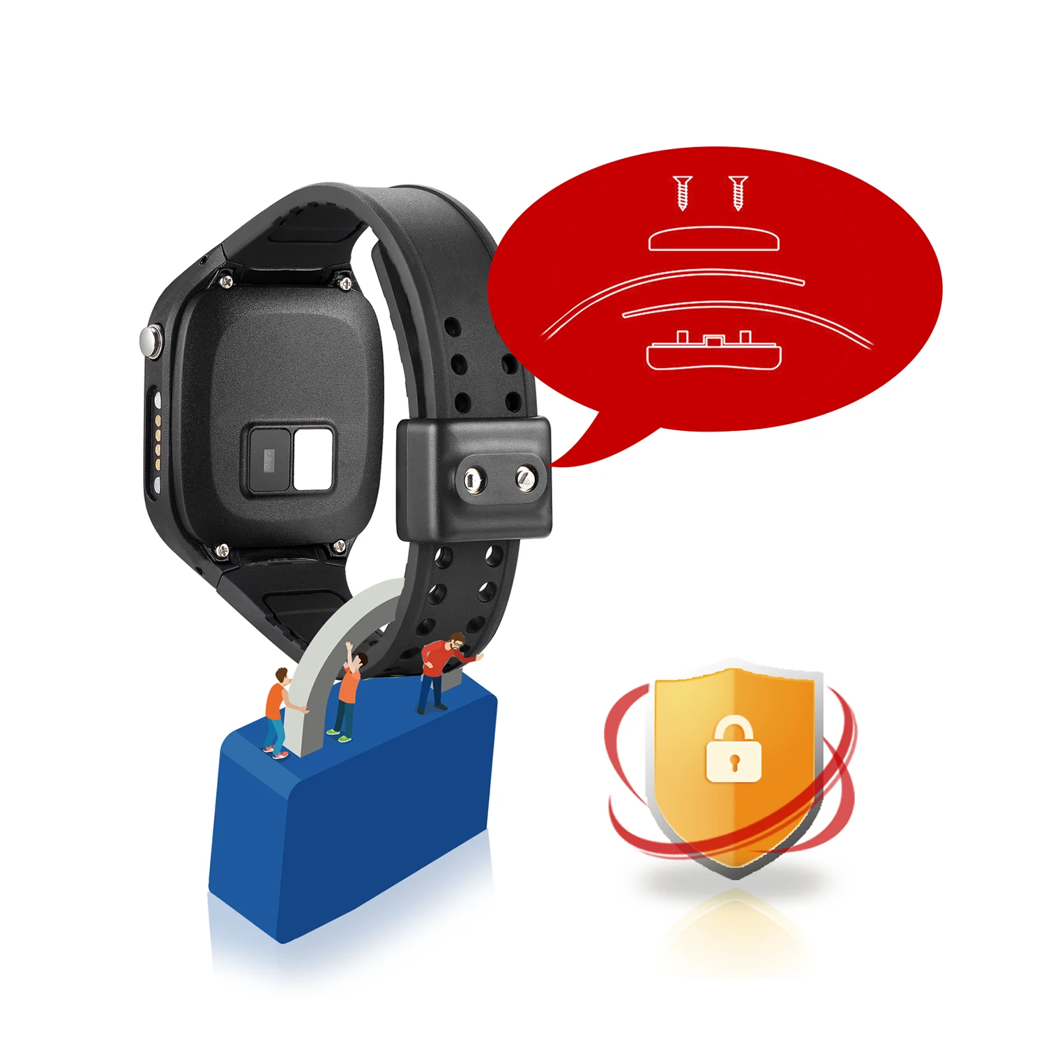 

Anti-cut 4G trackers GPS Watch with tracking device for patients