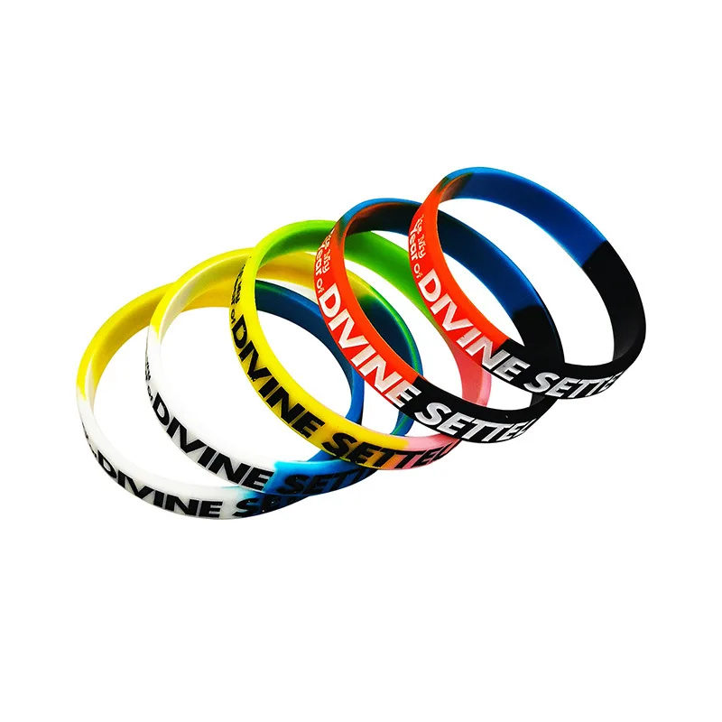 

Customized Segmented silicone wristband bracelet, Customized color