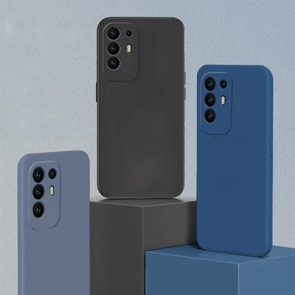 

Liquid Rubik's Cube straight edge shockproof silicone cell phone case for reno 5 pro 5pro plus back cover, 11 colors