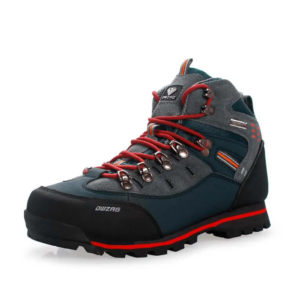 

High Quality Leather Summer Breathable Men Lace Up No slip Hiking Shoes
