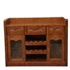 Cherry Finish Wooden Storage Cabinet Buffet Sideboard Server Wine Rack Bar Table
