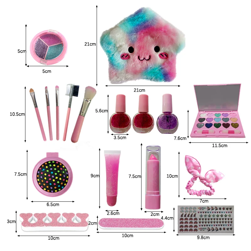 

free shipping Girls Makeup Set Princess Cosmetics bags Make Up Set For Kids Pretend Play Make Up Toys hot sale, As photo