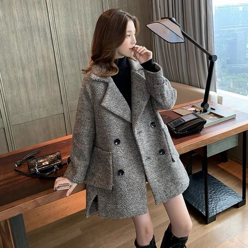 New Spring Autumn Korean Popular British Over-the-knee Overcoat Mid-length Trench Coat for Women