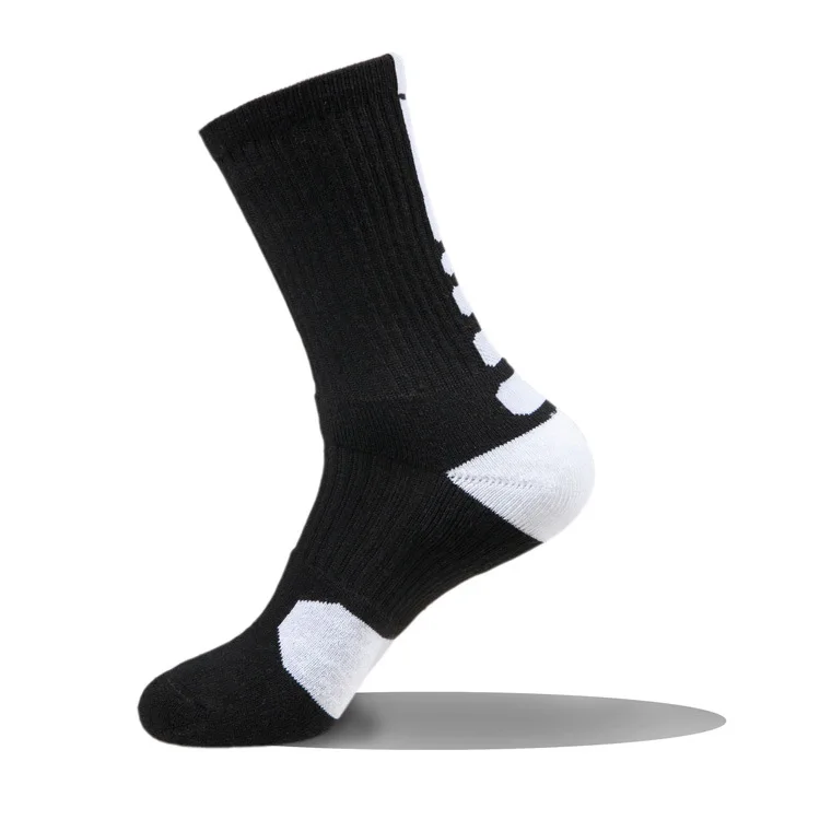 

Hot sale white black and gray cheap outdoor basketball crew elite compression sport socks, Mixed colors