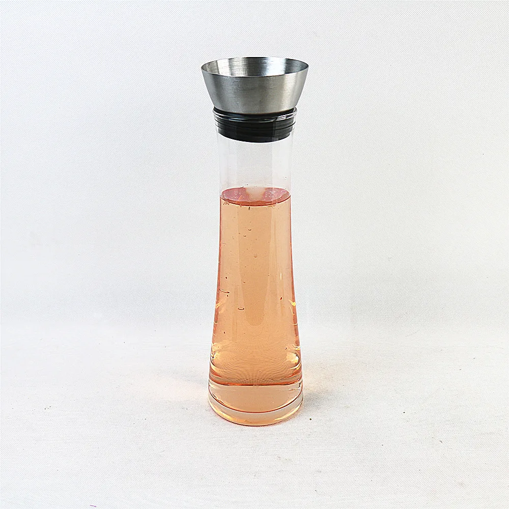 

Glass water pitcher with Stainless Steel Silicone Flip-top Lid, Clear