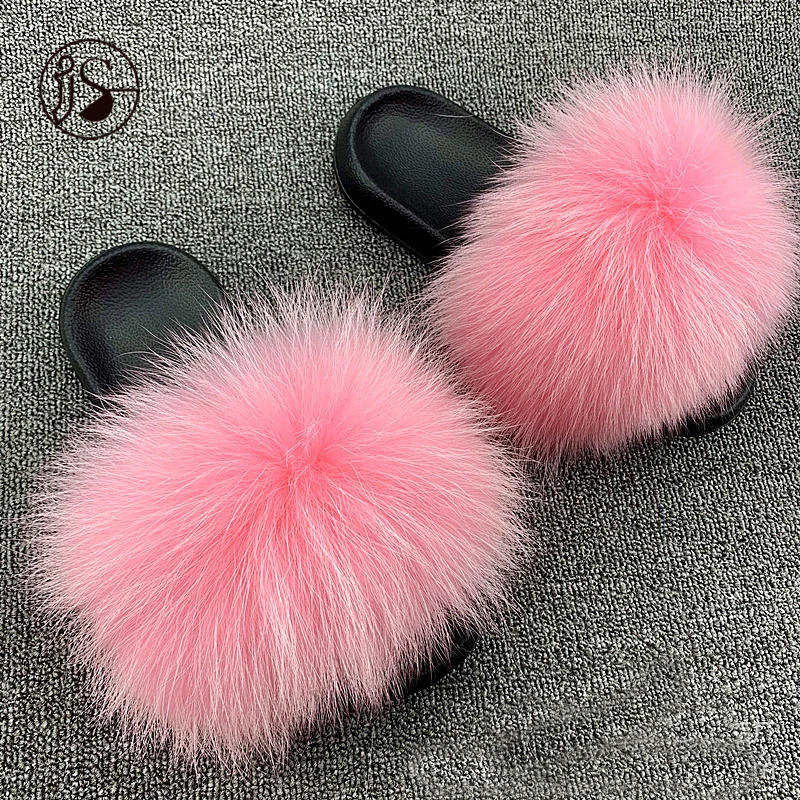 

Hot Ladies Custom Colorful Popular Furry Slides Wholesale Comfy women Slippers Plush Fashion Fur Slippers 2021, Picture