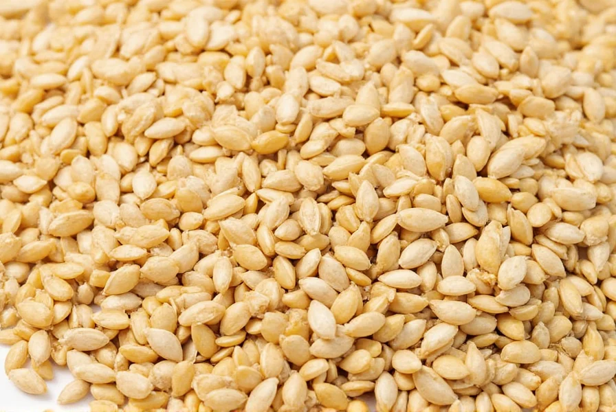 Sesame seeds sprinkled on Asian-inspired dish with vegetables and rice