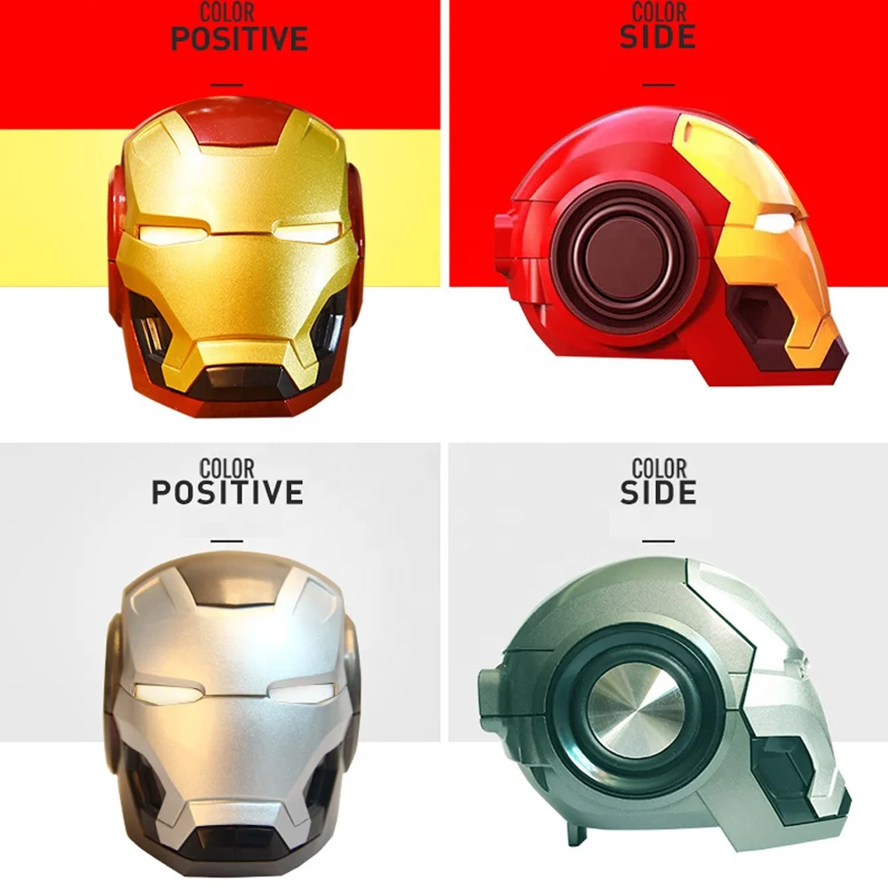 
2020 new Bluetooth Speaker Iron Man Mobile Phone Waterproof Computer Wireless Microphone 