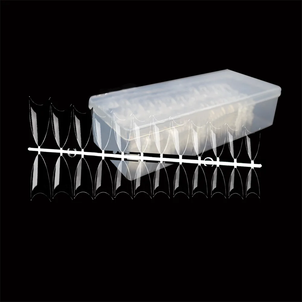 

330pcs/box/set High penetration No trace professional salon press on nails clear long press on nails tips clear