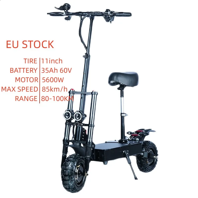 

Free shipping Geofought E5B 2023 11inch 60V 5600W 35ah 75-85km/h EU warehouse free shipping electric scooter with dual motor