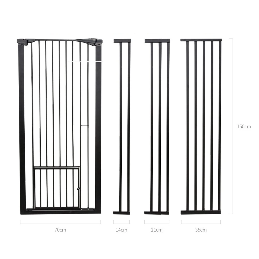 1.5m Tall Dog Safety Gate Auto Close Extra Wide Walk Through Pet Safety