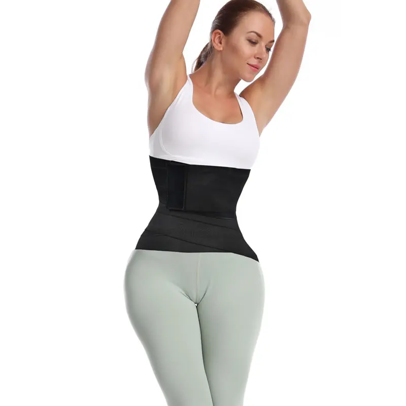 

Nylon Men & Women Sport Support Belt Sweat Waist Trainer Slimming Trimmer Belt, Black