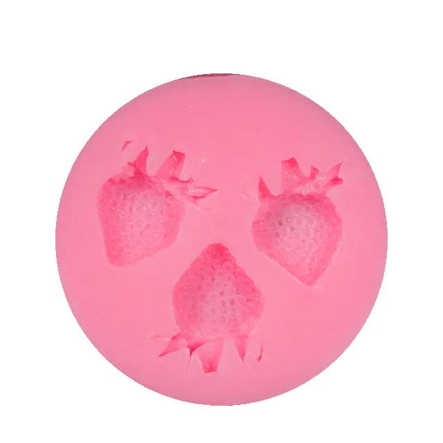 

strawberry cake decorating chocolate fondant silicone cake molds, Pink
