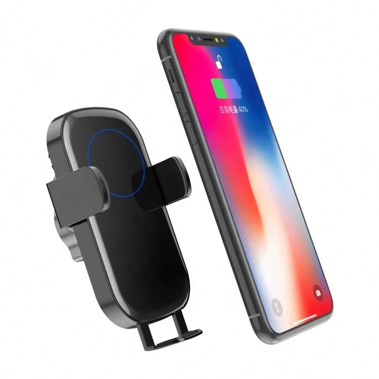 

10W fast wireless charging Automatic Clamping car wireless phone charger and holder for iPhone Samsung Huawei