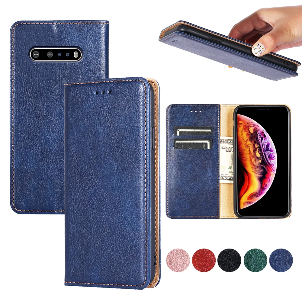 

Phone Accessories for LG V50 , New Arrival PU Leather Magnet Wallet Flip Covers for LG V50 V40 V30 V20 W10 W30, 5 colors for your choose