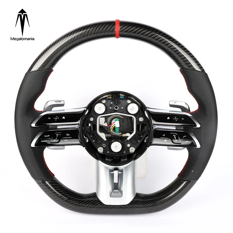 

LED carbon fiber leather steering wheel suitable for Be-nz 2022 new CLS GLE W213 W238 W205 W222 W463 W167 C260 C300 C43