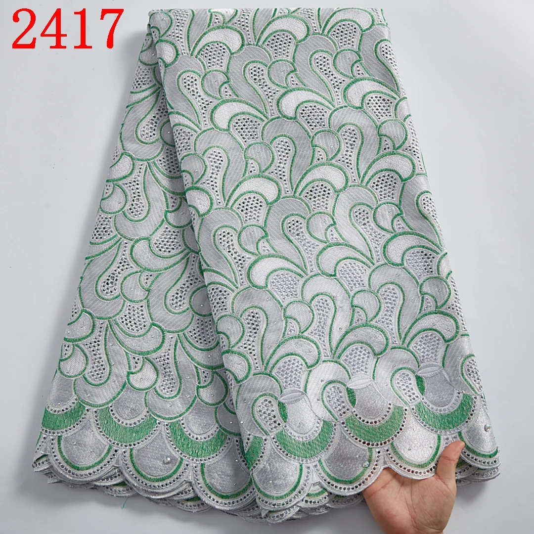 

Free Shipping Swiss Voile Cotton Lace Fabric Embroidery Swiss Cotton Lace Nigerian Tulle Lace Fabrics 2417