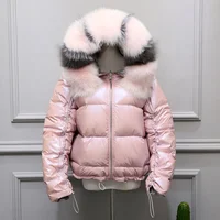 

Wholesale Winter Women's Double Face Duck Down Jacket Coat With Real Fox Fur Collar Hood