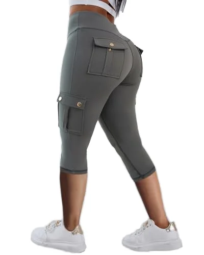 High-Waisted工装风Four向弹力Yoga Pants