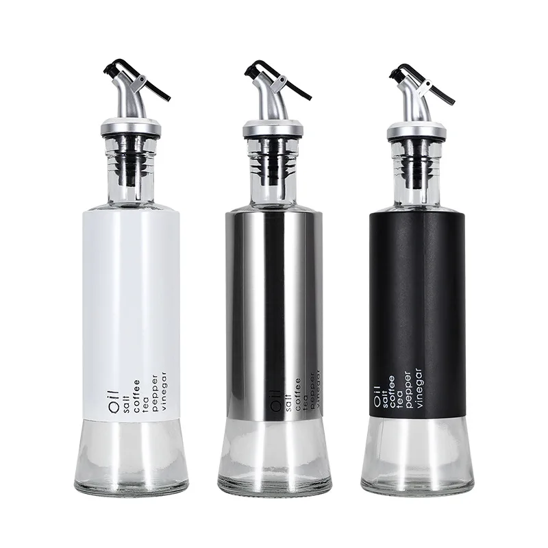 

Food Grade Kitchen Olive Oil Sprayer Refillable Dispenser Glass Bottle for cooking, Black,white,silver