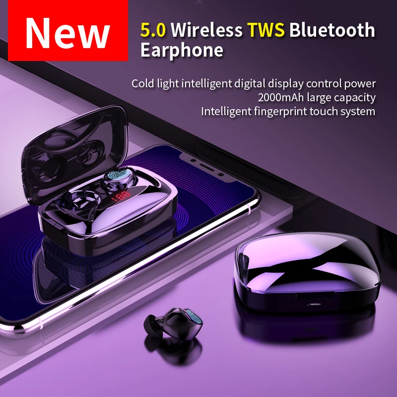 Amazon top-rated Good price portable TWS sport stereo wireless headset waterproof sport headphones - ANKUX.COM