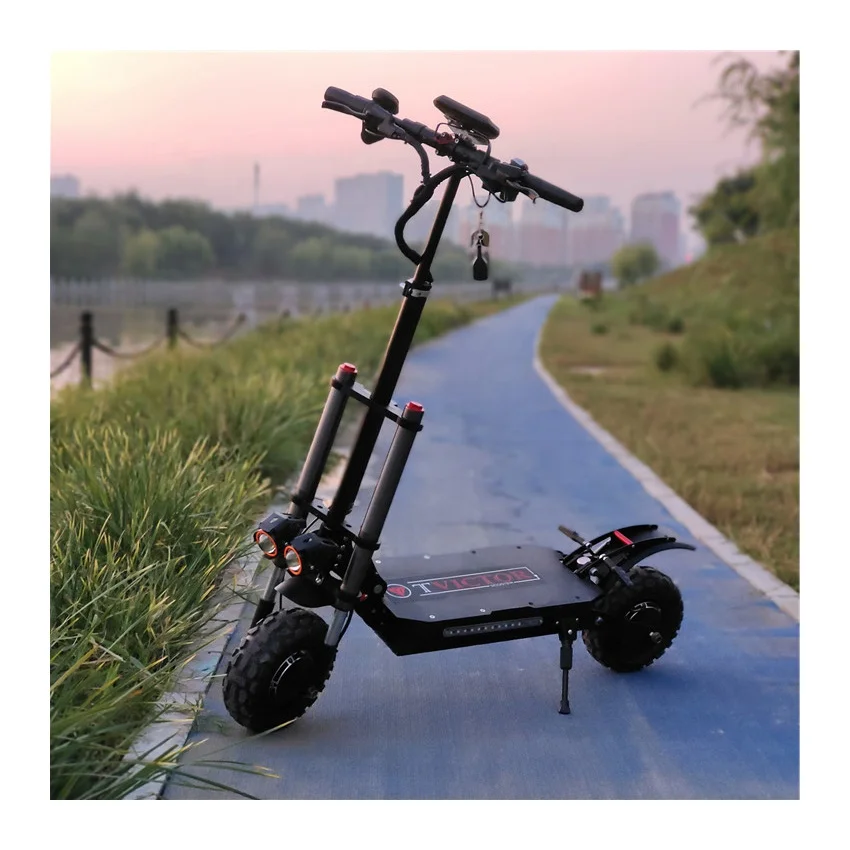 

2021 New Foldable 5600W 60V 11inch Dual Motor High Speed Adult Electric Scooter for Sale, Black