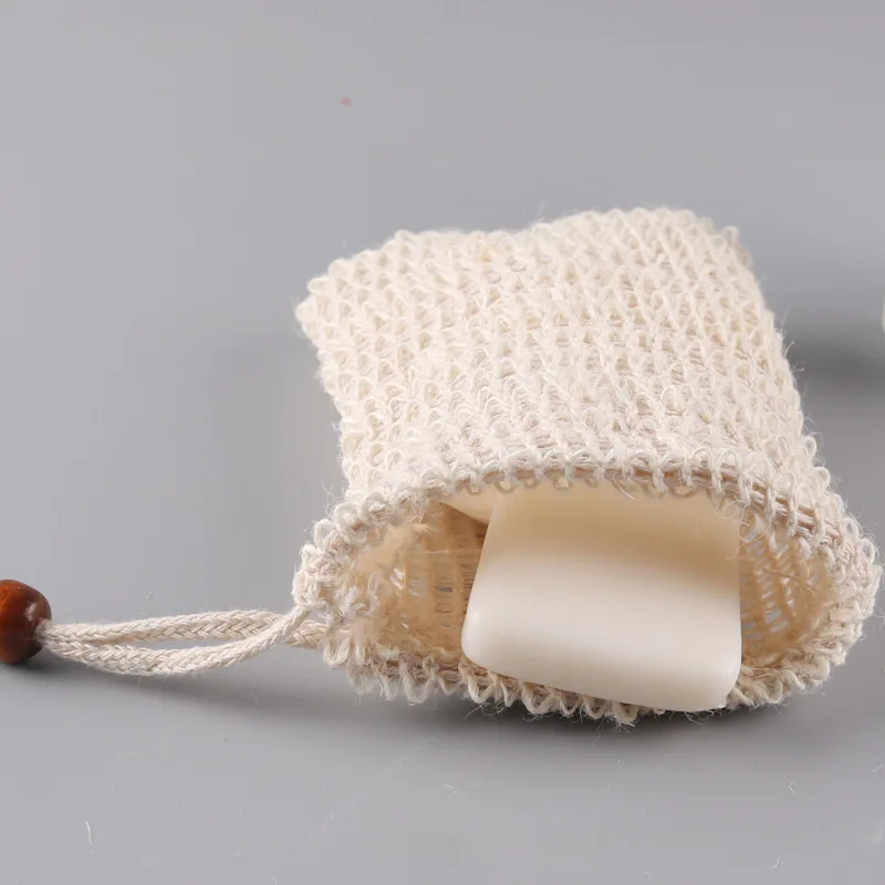 

BEAUFLY Exfoliating natural protection Soap mesh bag Natural plant fiber Cotton hemp soap bag, Customized color
