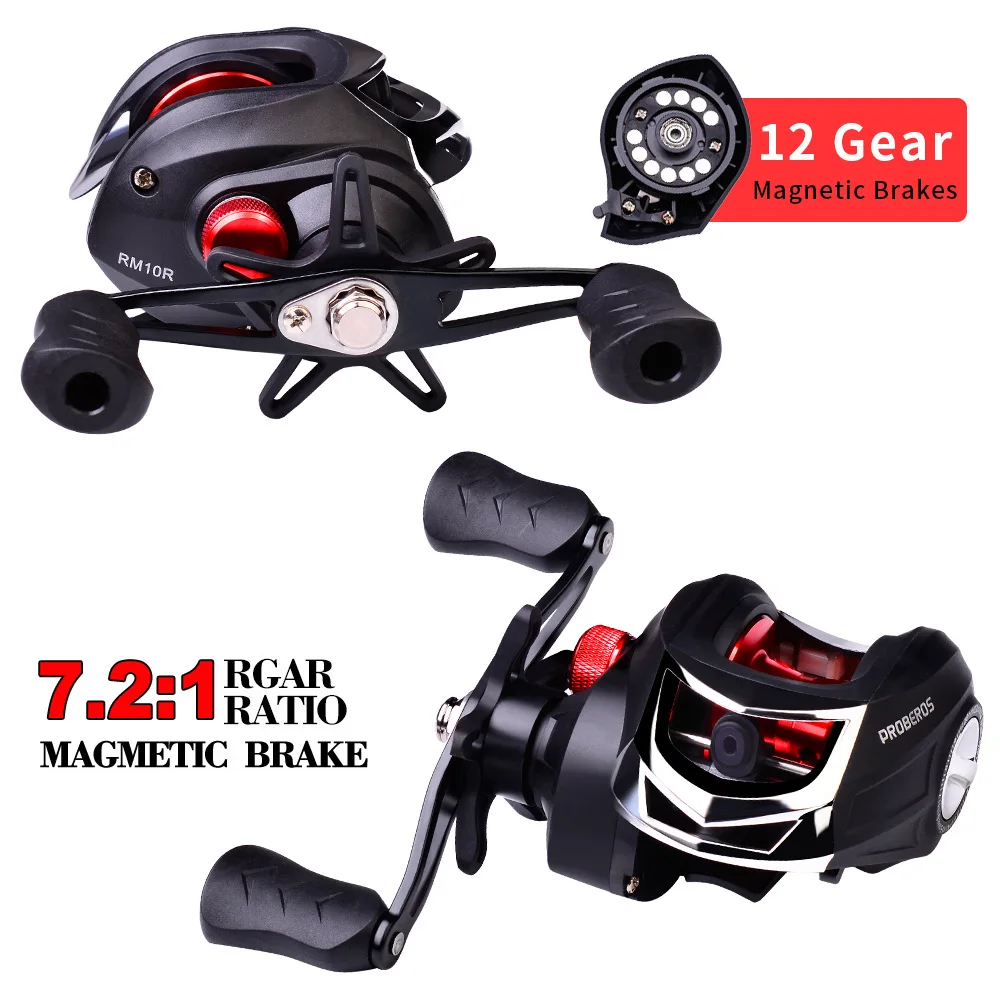 

Hot Selling 11+1BB Baitcasting Fishing Reel Low Profile Fishing Left Right Handed Saltwater Baitcaster Fishing Reels