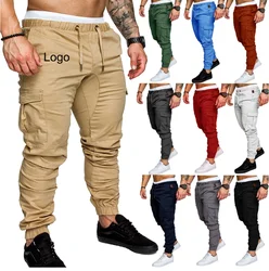 2021 Fashion Simple Multi Pocket Sports Overalls Men Camouflage Fitness Pants Running Training Pants