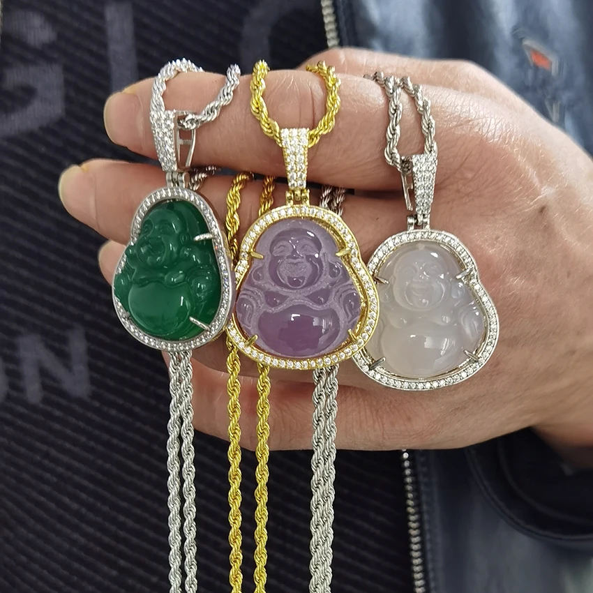 

hip hop chains and pendants jade buddha necklace jewelry