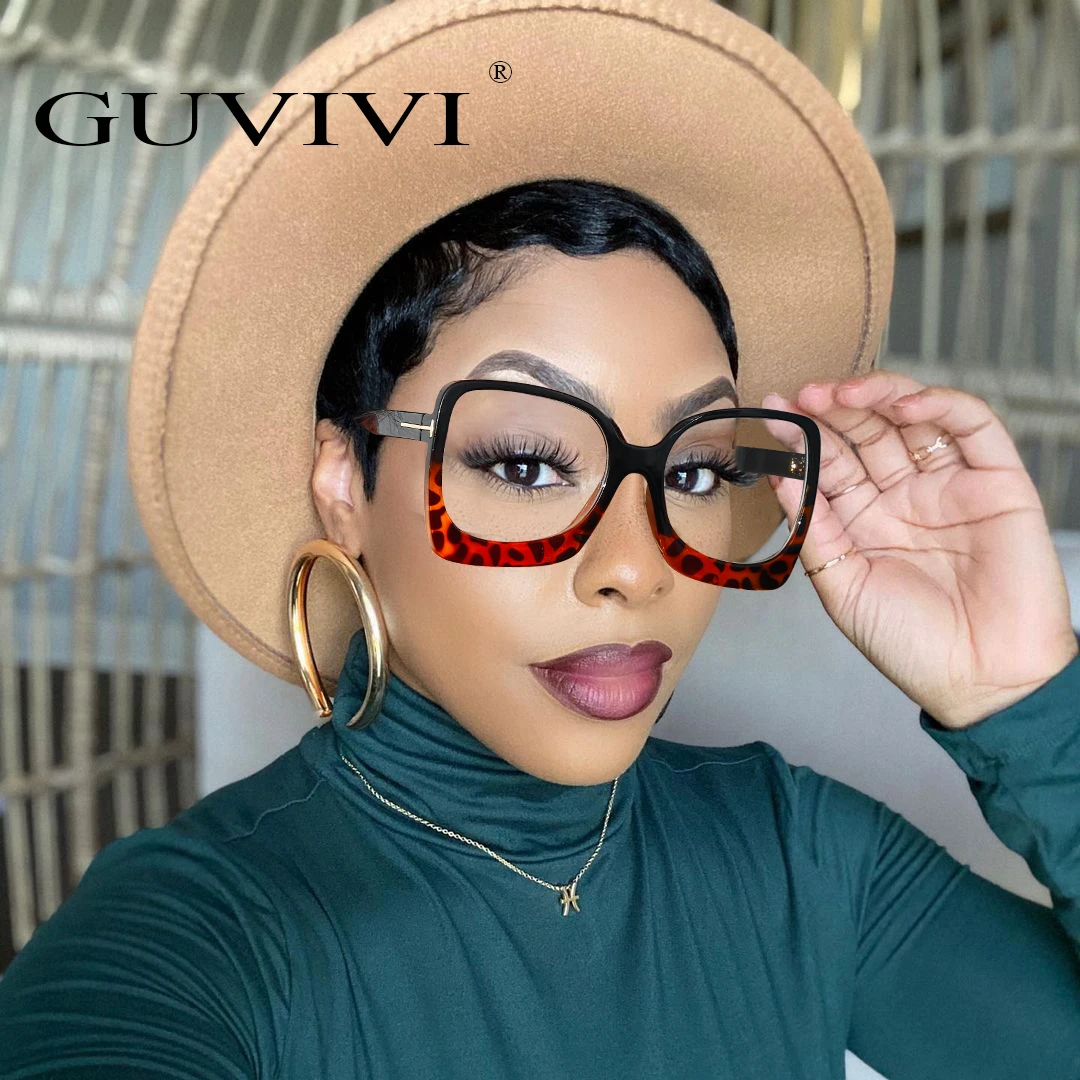 

GUVIVI hot sell 2021 New Square women Pc optical frame clear lens sunglasses frame Eyeglass frame optical