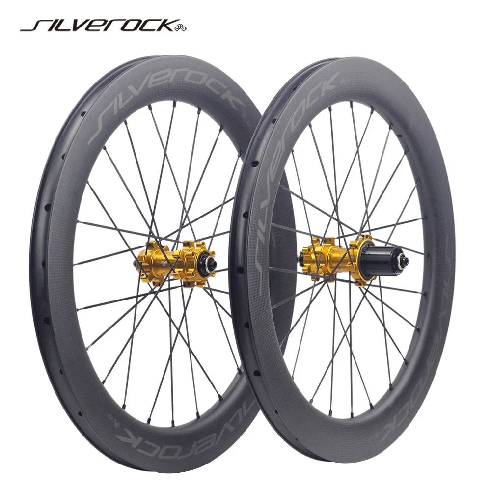 

SILVEROCK SR50-HUB002 Bladed Carbon Wheels 451 20" 1 1/8" 22in 406 Disc Brake for JAVA FNHON Minivelo Folding Bike Wheelset