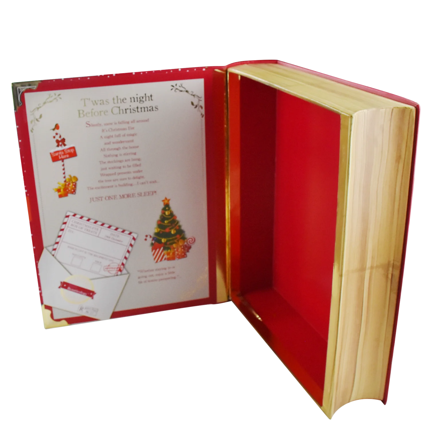 Christmas Book Christmas Ornament Decorative Book Shaped Box