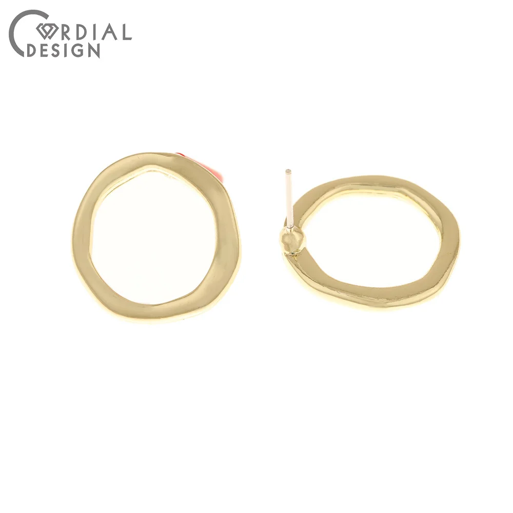 

Jewelry Accessories Cordial Design 100Pcs 20*20MM Jewelry Accessories Hand Made DIY Making Loop Shape Earrings Stud Jewelry Find