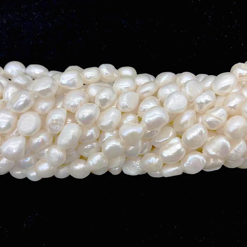 

Cheap 10-11mm vertical hole on both sides smooth Baroque shaped loose pearl natural freshwater pearl