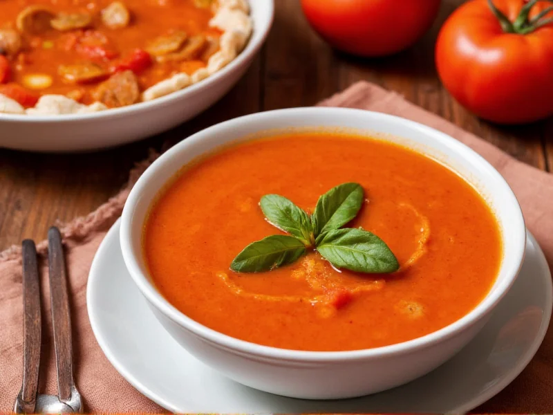 homemade tomato soup with fresh tomatoes