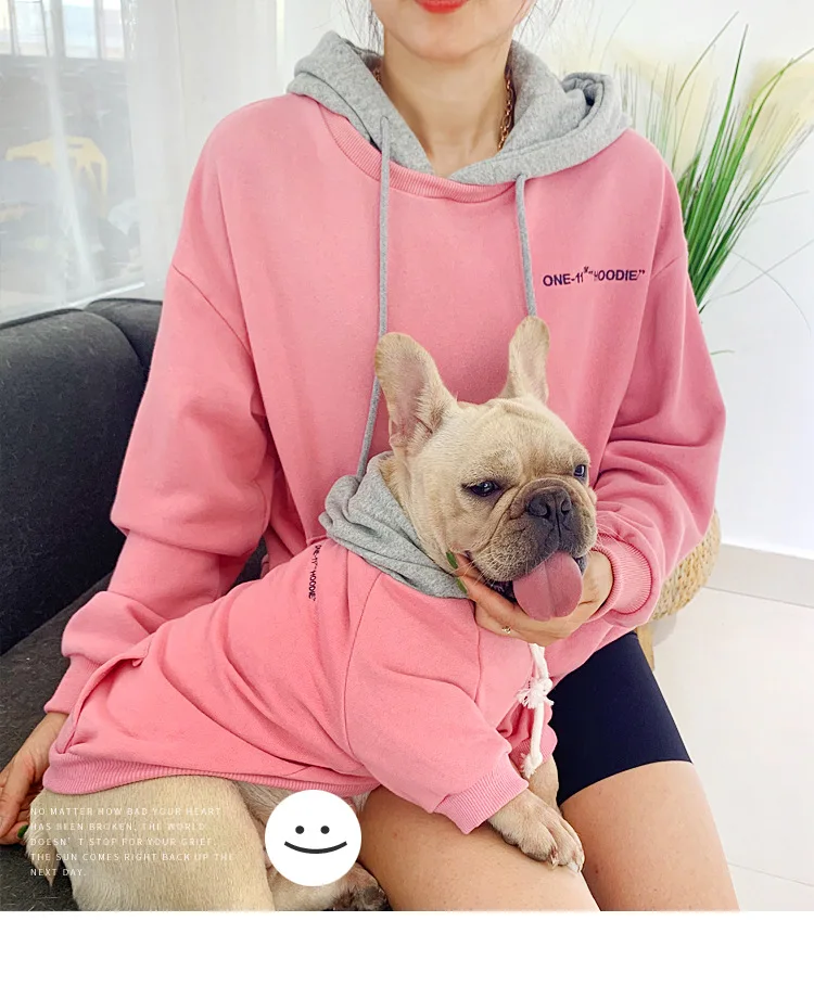 

Plain Big Dog Clothes Dog Owner Matching Clothes, As picture