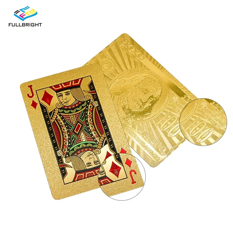 

Standard Premium Casino Bulk Gold Playing Cards, Black, yellow or customized