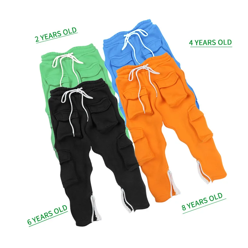 

Custom Logo Tooling Multi-Pocket Kid Child Chino Trousers Baby Boys Pants