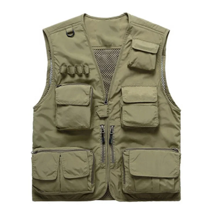 

Men'S Mesh Breathable Openwork Camouflage Waistcoat Fishing Vest